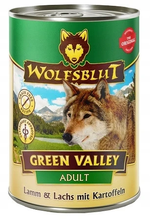 Wolfsblut Dog Green Valley – jagnięcina i łosoś - 395g