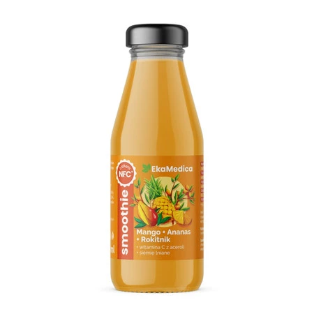 Zestaw 4x EkaMedica Smoothie mango-ananas-rokitnik 250ml