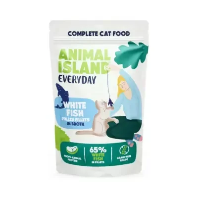 Animal Island Mokra karma dla kota Biała Ryba 12 x 85g