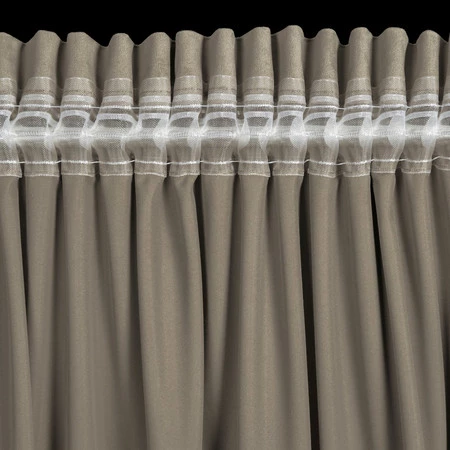 ZASŁONA GOTOWA MELANIE NA TAŚMIE 140 X 270 CM BRĄZOWY