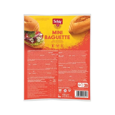 Schar − Mini baguette, bagietki do zapiekania bezgl. − 150 g