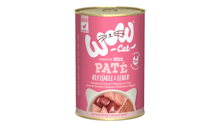 Zestaw 10x WOW CAT Junior Geflugel Leber - drób z wątróbką dla kociąt (400g)