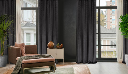 ZASŁONA GOTOWA LUSSI 140 X 250 CM CZARNY