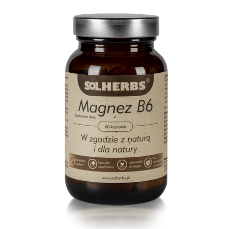 MAGNEZ B6 60 KAPSUŁEK (94 mg + 0,7 mg) - SOLHERBS