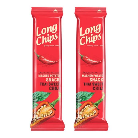 Zestaw 2x Long Chips − Chipsy ziemniaczane o smaku słodkiej papryki chili − 75 g