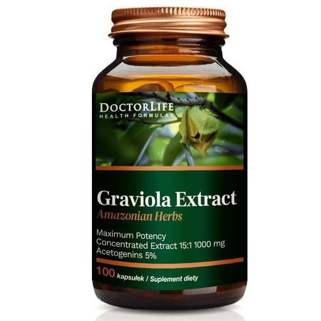Graviola Extract wyciąg z grawioli 4500mg suplement diety 100 kapsułek