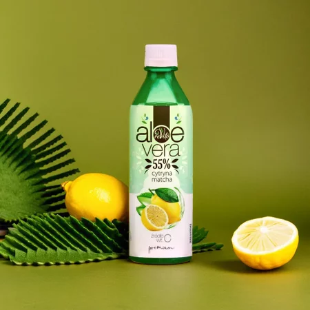Zestaw 2x Napój aloesowy cytryna i matcha 500 ml