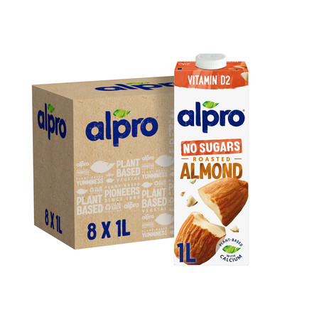 Zestaw 8x Alpro Napój Migdałowy bez cukru 1l