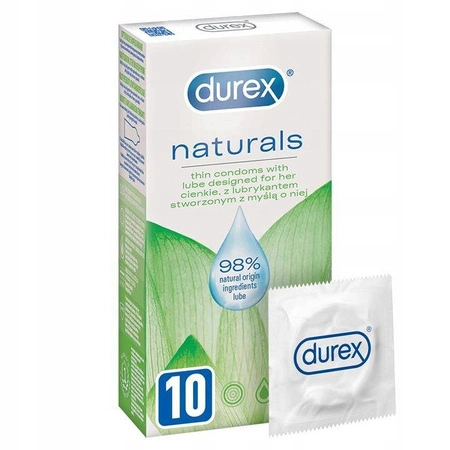 Durex cienkie prezerwatywy z lubrykantem 10szt