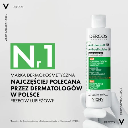 Vichy Dercos szampon przeciwłupieżowy z odżywką 2w1 200ml