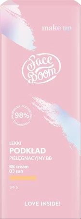 Face Boom Make-Up Lekki Podkład pielęgnacyjny BB nr 03 Sun 30g