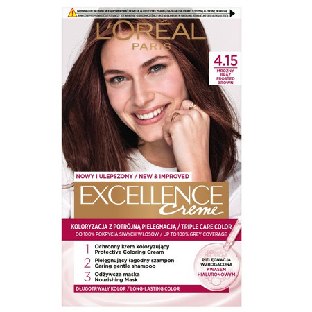 Excellence Creme farba do włosów 4.15 Mroźny Brąz