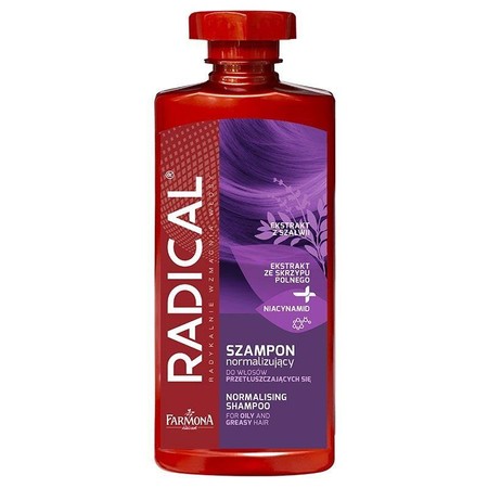 Radical Normalising Shampoo szampon normalizujący do włosów przetłuszczających się Ekstrakt z Szałwii 400ml
