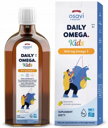 Daily Omega Kids 800 mg - smak cytrynowy (250 ml)