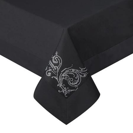 Obrus Dekoracyjny 160 x 300 cm, Czarny