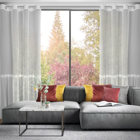 FIRANA GOTOWA ALISON 140 X 250 CM BIAŁY