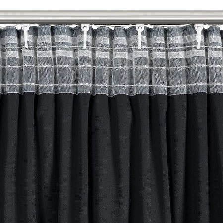 ZASŁONA GOTOWA DANI NA TAŚMIE 140 X 270 CM CZARNY