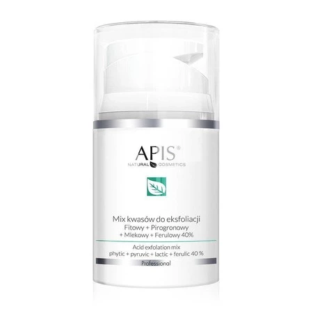 APIS Exfoliation Acid mix kwasów do eksfoliacji Fitowy + Pirogronowy + Mlekowy + Ferulowy 40% 50ml