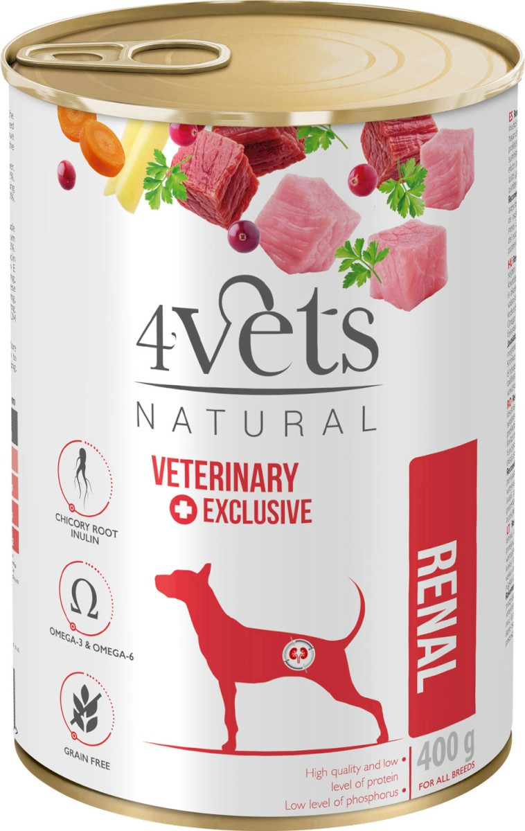 4VETS Natural RENAL dla psa z chorymi nerkami 400g - Nabea.pl