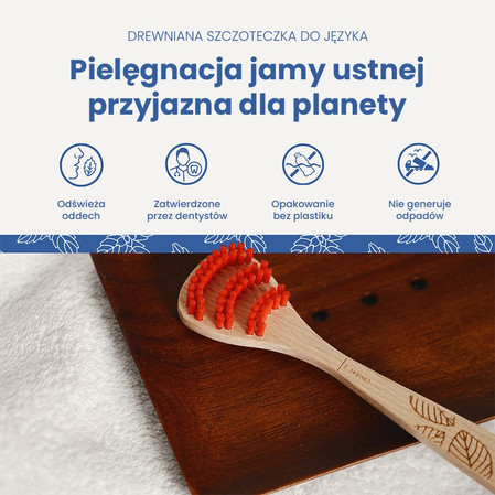 Georganics, Drewniany czyścik do języka, naturalny sposób na redukcję osadu bakteryjnego