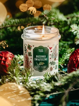 Wosk i Knot  Śweica Sojowa Drzewko Świąteczne 300ml