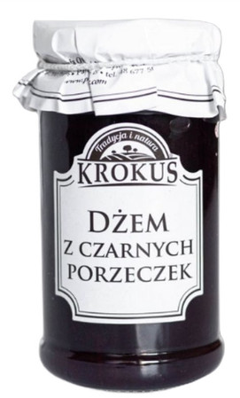 KROKUS DŻEM Z CZARNYCH PORZECZEK O OBNIŻONEJ ZAWARTOŚCI CUKRU BEZGLUTENOWY 235 g