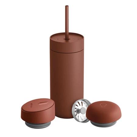 Fellow - Carter Move Mug 3 w 1 - Kubek termiczny + 3 nakrętki - Sienna 473 ml