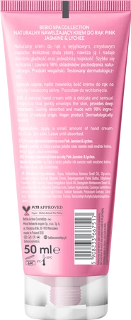 beBIO Spa Collection Nawilżający krem do rąk Pink Jasmine & Lychee 50ml