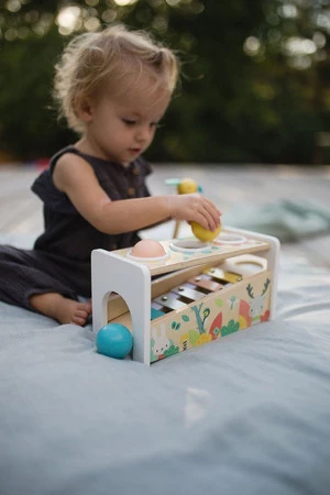 Janod Drewniane cymbałki z kulodromem Pure