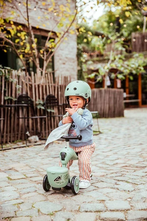 SCOOTANDRIDE Highwaykick 1 Lifestyle 2w1 Jeździk i hulajnoga z zamykanym schowkiem 1-5 lat Green Lines