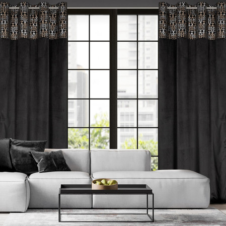 ZASŁONA GOTOWA LIZA 140 X 250 CM CZARNY