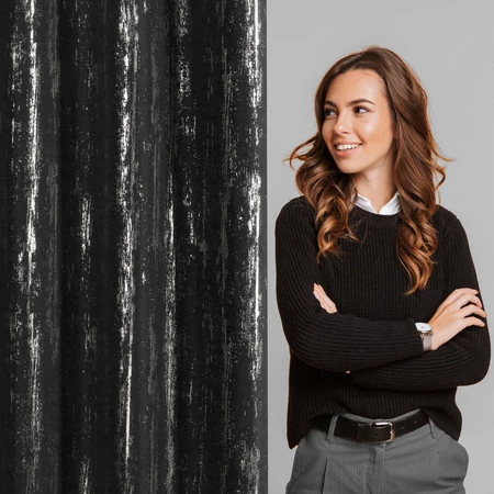 ZASŁONA GOTOWA LIBI 140 X 250 CM CZARNY