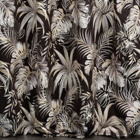 ZASŁONA GOTOWA RODOS NA TAŚMIE 140 X 270 CM CZARNY