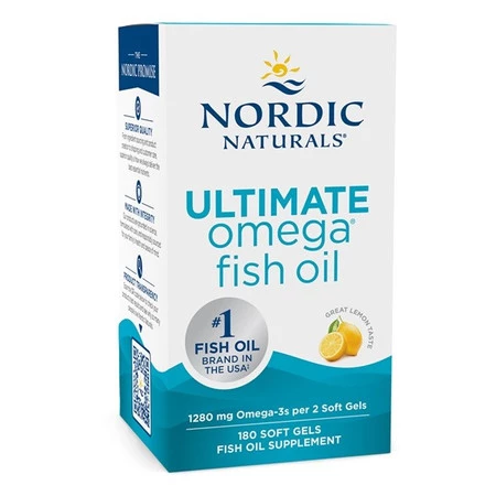 Nordic Naturals Ultimate Omega 1280 mg kwasy tłuszczowe EPA i DHA 180 kaps. smak cytryna