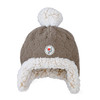 Lodger Dwuwarstwowa zimowa czapeczka z polaru brązowa Fleece Buffalo 0-3 m