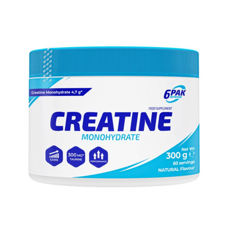 6PAK CREATINE MONOHYDRATE Monohydrat 300g smak naturalny