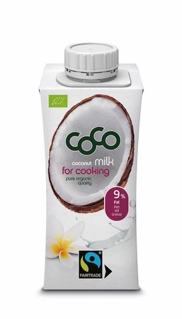 COCO (DR MARTINS) COCONUT MILK - NAPÓJ KOKOSOWY DO GOTOWANIA BEZ DODATKU CUKRÓW FAIR TRADE BIO 200 ml