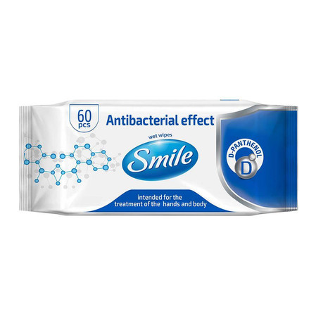 Antybakteryjne chusteczki nawilżane Smile 60 szt.