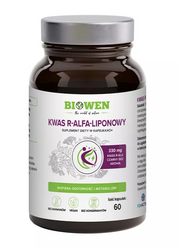 Biowen KWAS R-ALFA-LIPONOWY wspiera ochronę komórek przed stresem oksydacyjnym 60 kaps.