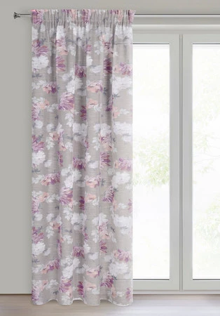 ZASŁONA GOTOWA SHERRY NA TAŚMIE 140 X 300 CM SREBRNY