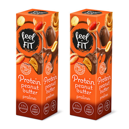 Zestaw 2x Praliny proteinowe z masłem orzechowym 33 g