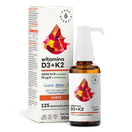 Witamina D3 + K2mk7 w oleju MCT (50 ml)