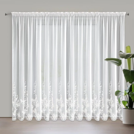 ZASŁONA GOTOWA JULIA NA TAŚMIE 350 X 270 CM BIAŁY