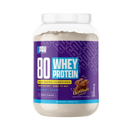 6PAK 80 WHEY PROTEIN odżywka białkowa koncentrat serwatki 2000g smak czekolada