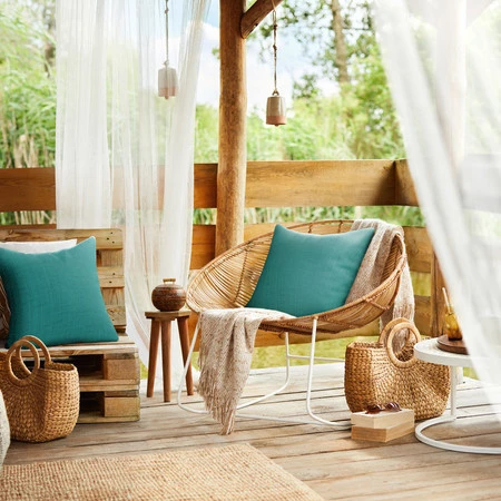 POSZEWKA GARDEN3 45 X 45 CM TURKUSOWY