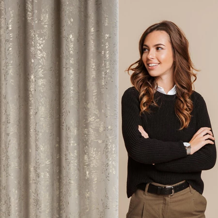 ZASŁONA GOTOWA FELIS NA TAŚMIE 140 X 270 CM BEŻOWY