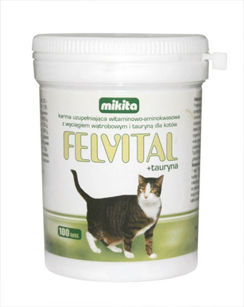 MIKITA FELVITAL + TAURYNA 50g Witaminy dla kota 100tabl.
