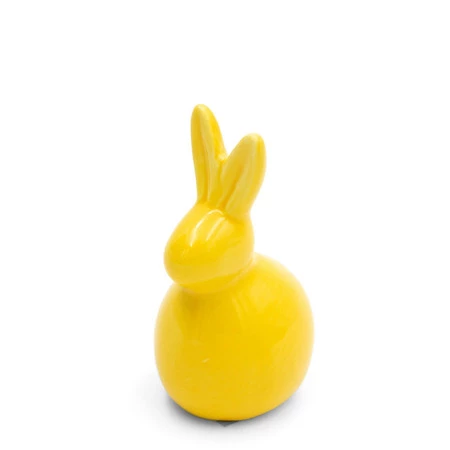 Ozdoba Wielkanocna, Figurka ceramiczna, kolor żółty, rozmiar 7 x 12 x 6 cm