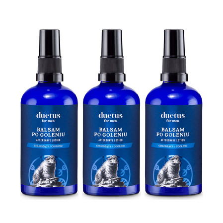 Zestaw: 3x Duetus For Men - Balsam po goleniu chłodzący Invictus 100 ml