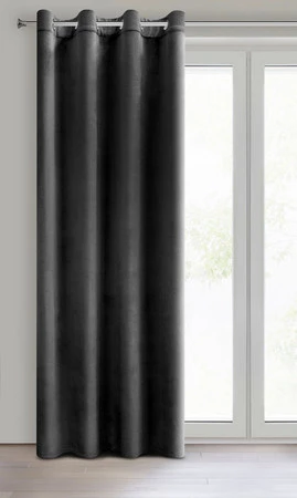 ZASŁONA GOTOWA D91 ROSA 140 X 250 CM CZARNY